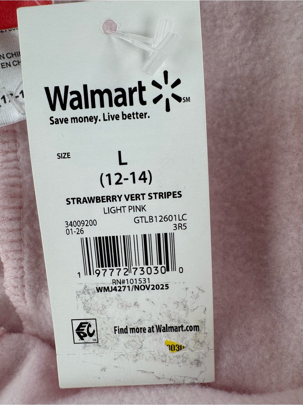 Strawberry Graphic Pink Jogger Pant with Drawstring Waist - Picture 5 of 7